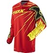 Rockstar Energy Drink Officially Licensed Fox HC Men's Off-Road Motorcycle Jersey w/ Free B&F Heart Sticker - Red/Yellow