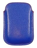 Genuine Leather Blackberry Vertical Sleeve Carrying Case, Royal Blue W/Red  ....