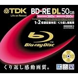 TDK 録画用ブルーレイディスク 50GB BD-RE(繰り返し録画用) 2X ノーマルレーベル 10mmケース 単品 BEV50A1S