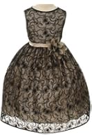 Kids Dream Girls Lace Tea Length Flower Dress