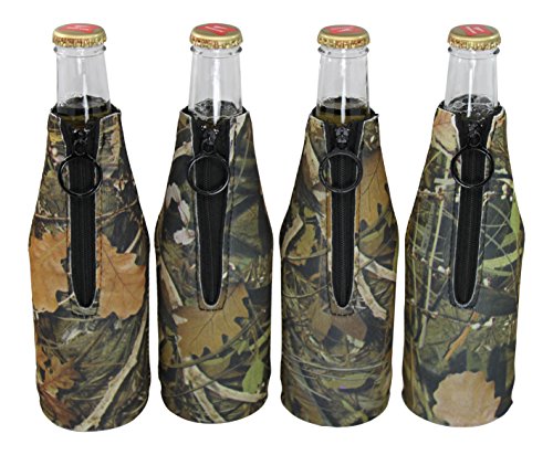 Beer Bottle Coolers Neoprene Collapsible Camo Set of 4