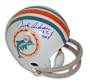Dick Anderson Autographed/Hand Signed Miami Dolphins Mini Helmet with 73 DEF POY (1973 NFL Defensive