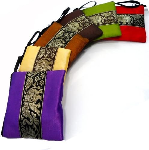 Aiyara Silk One Set Coin Purse Bags 6 Pcs