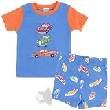 Little Me Cars Cotton Shorty Pajamas for Infant Boys
