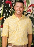 Port Authority mens short sleeve silk touch hibiscus print sport shirt(K503)