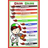 Italian Language Poster - Color Chart for Classroom and Playroom ~ Long Bridge Publishing