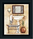 Safari Iv Zebra Leopard Decor Bath Room Print Framed