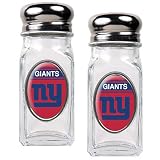 NFL New York Giants Salt and Pepper Shaker Set with Crystal Coat