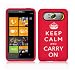 from AIO AIO Keep Calm & Carry On Lasred Silicone Case For HTC HD7 Schubert + LCD Screen Protector