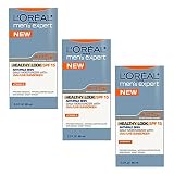 3-PACK Loreal Men's Expert Healthy Look SPF-15 Anti-Pale Skin Daily Moisturizer with UVA/UVB SUNSCREEN & Vitamin E - 2 oz.