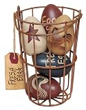 Primitive Eggs in Rusty Wire Basket