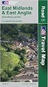 East Midlands and East Anglia Including London (OS Travel Map - Road Map): Including London. For regional route planning