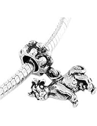 Sterling Silver Cow Dangle Bead Charm