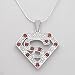 Necklace With 1.76ctw Genuine Garnets Beautifully Designed in 925 Sterling silver. Total item weight 10.0g Length 16in