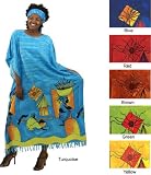 The Village - Abstract Design Caftan Kaftan With Matching Headwrap - Available in Several Colors Schemes