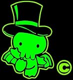 Comic Convention Decal Steam Punk Decal Chtulu Decal Green cute