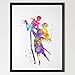 Dignovel Studios 11X14 Cartoon Comics Inspired Watercolor Halloween Wall Artwork N076