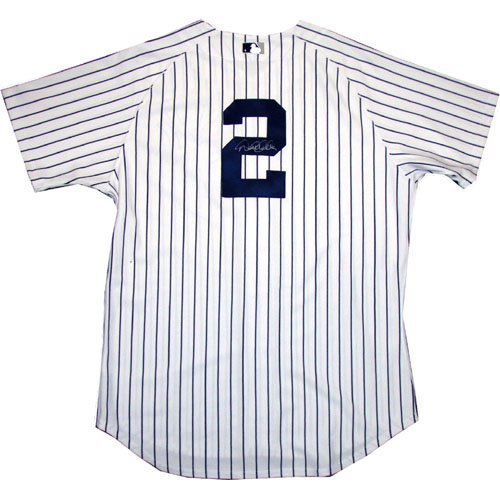 Steiner Sports MLB New York Yankees Derek Jeter Authentic Home White Pinstripe Jersey (Signed on Back)