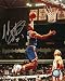 John Starks Autographed/Hand Signed New York Knicks 8x10 Photo (Blue Jersey)