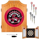 NBA7000-TR - Toronto Raptors NBA Wood Dart Cabinet Set