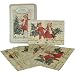Cavallini Glitter Vintage Greetings Carte Postale in Tin, Three