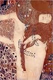 Art Print, Wasserschlangen by Gustav Klimt, Final Size: 26.75 in X 40 in