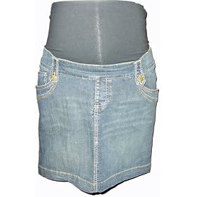 Denim Maternity Mini Skirt