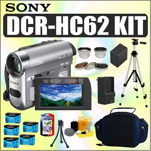 Sony DCR-HC62 1MP MiniDV Handycam Camcorder + Deluxe Accessory Kit