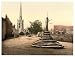 Repton Cross, church and school, Derbyshire, England wall sized print (photochrom) photochrome , 18x24