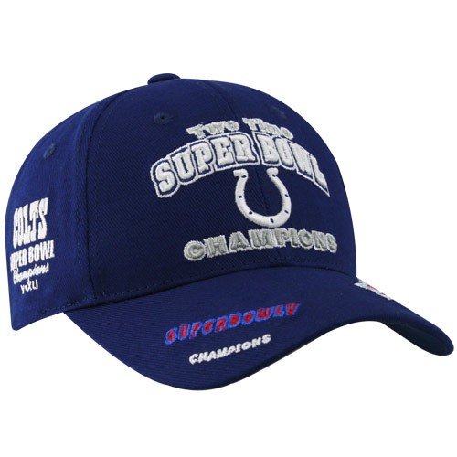 Reebok Indianapolis Colts Dark Royal Blue Super Bowl Champs Commemorative Adjustable Hat