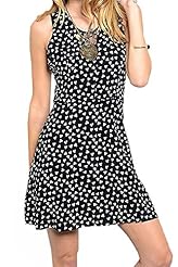 Spring Floral Print Sleeveless Flowy Stretchy Chiffon  Dress