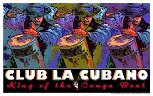 Club La Cubano by Charles Pace. Size 45.00 X 27.50 Art Poster Print