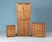 Maya Bedroom Set in Distressed Waxed Pine - Includes 3 Drawer Bedside, 4 Drawer Chest & 2 Door Wardrobe and FREE Delivery Service Image