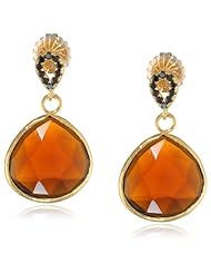 Coralia Leets Jewelry Design Smokey Pave Colored Post Teardrop Earrings