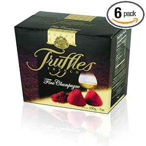 Truffettes de France Natural Truffles, Fine Champagne, 7.05-Ounce Boxes (Pack of 6)