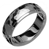 Della Titanium Band with a Hammered Finish