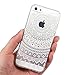 iPhone SE Case, JAHOLAN Beautiful Clear TPU Soft Case Rubber Silicone Skin Cover for iPhone 5/5S/SE - Light Pink and White Dream Catcher