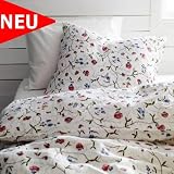 IKEA Bettwäsche-Set "Alvine Örter" 2-teilige Garnitur 140 x 200 cm und 80x80cm - 100% Baumwolle