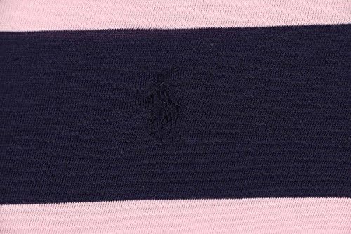 Polo Ralph Lauren Little Girls' (2-6X) Stripe Long Sleeve Shirt-Pink/Navy Blue-6
