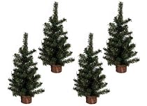10"h Alpine Natural Base Trees (4 Pcs. Set)