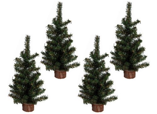10"h Alpine Natural Base Trees (4 Pcs. Set)