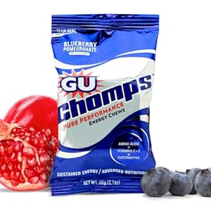 GU Chomps Energy Chews, Blueberry Pomegranate, 16-Count