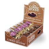Gourmet Hazelnut Flavored Chocolate Spoons - 24 Count Display Box - by Dilettante