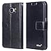 Galaxy S6 Case,by Ailun,Premium PU Leather& PC Back,Impact Resistant&Scratch-proof Wallet,Self-Stand for Video Watching,Card Holder,Magnetic Flip Cover[Black]