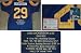Eric Dickerson Autographed Blue Custom Jersey with HOF99 and 2105Yds