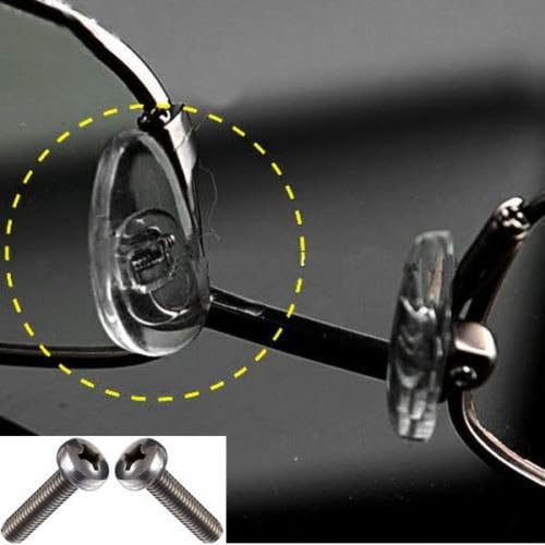 Eyeglass Nose Pads SCREW ON Soft Silicone Glasses Repair US Seller!