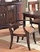 Kitchen & Housewares : Set of 2 Broadway Cherry Finish Solid Wood Dining Arm Chairs