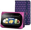 BUILT - Funda en libro para Kindle Fire, color azul marino con dise�o de lunares (S�lo sirve para Kindle Fire)