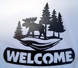Moose Welcome Sign Metal