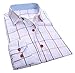 XQS Mens Point Collar Flannel Button Down Shirts Of Various Colors